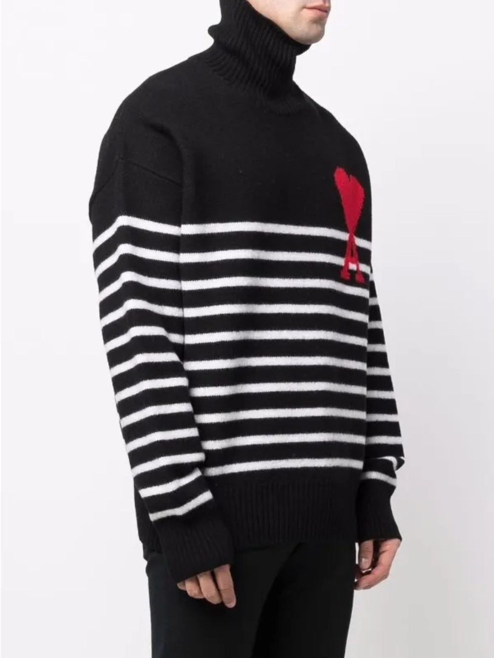 AMI PARIS Ami de Cœur virgin wool turtleneck sweater